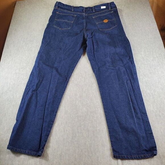 Red Kap Jeans Mens 42x34 Blue Classic Relaxed Fit Uniform Work Denim - Picture 7 of 10
